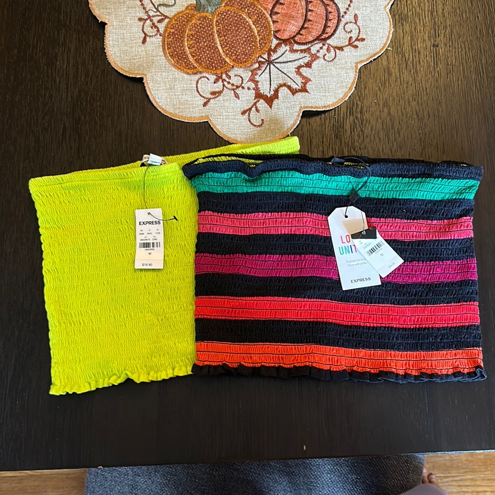 NWT Two Express tube tops. Size medium